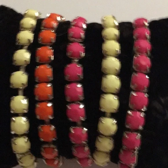 Set of 5 stretchy bead Bracelet (N) - Picture 2 of 4